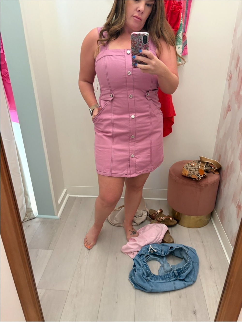 Dusty pink dress size L